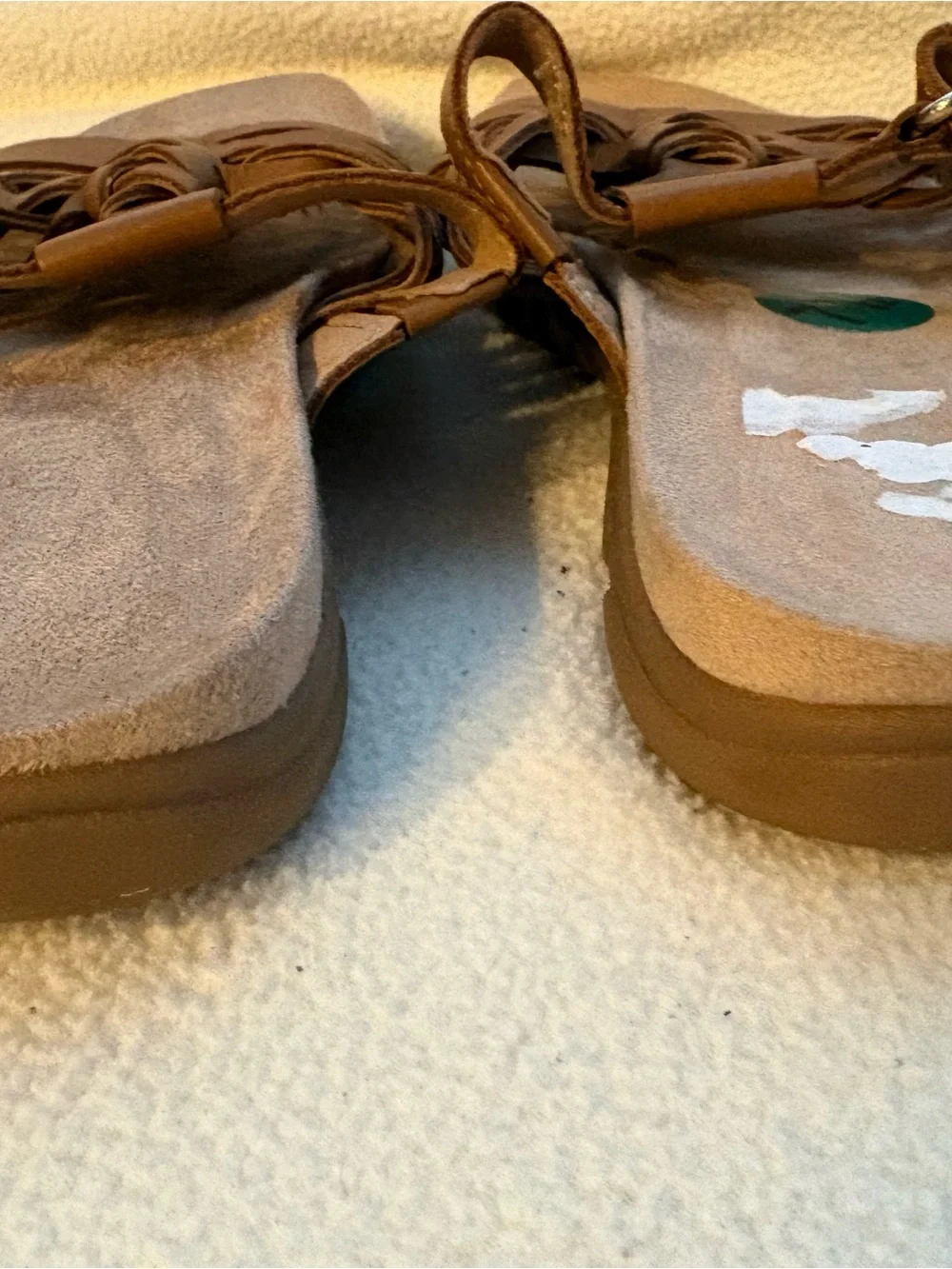 Easy Spirit Woven Slide Sandals - Tan Brown